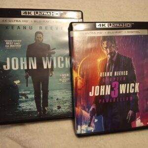 John Wick 1 & 3 4K Ultra HD + Blu-ray Lot